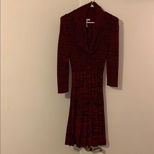 Sweater Cowl Neck Dress